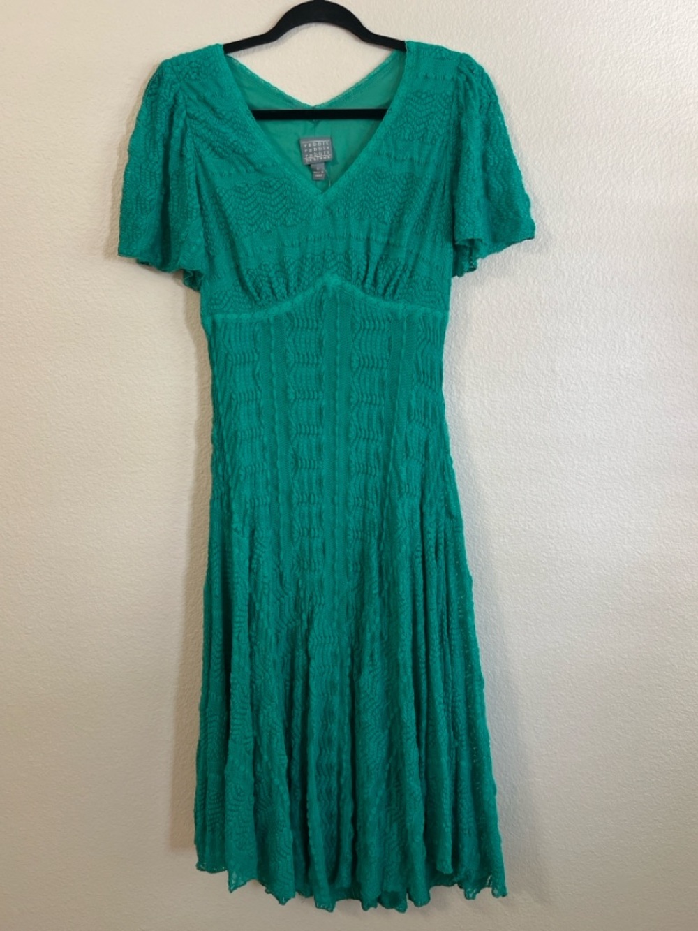 Green Lace Midi Dress Size 8